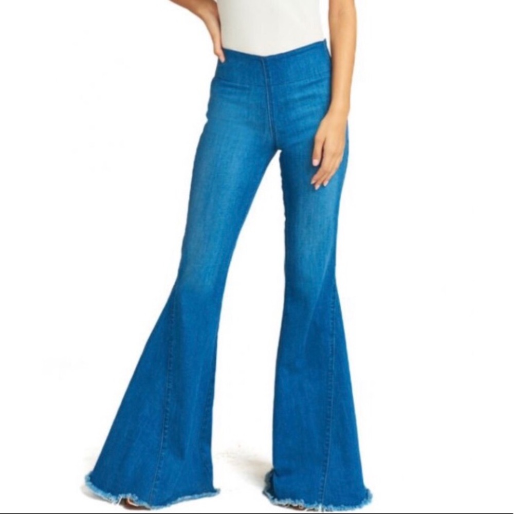 Show Me Your MuMu Berkeley Bell Flare Jeans -Ocean